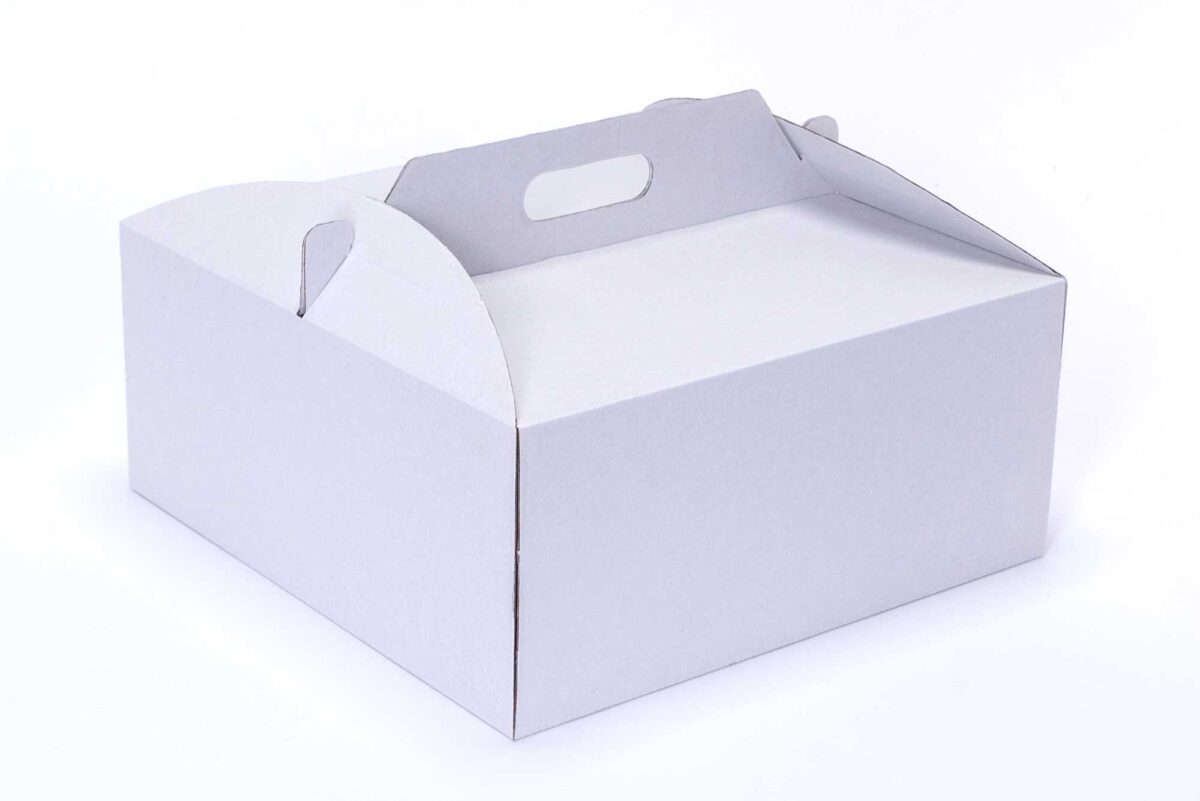 Obostrano bijele kutije za torte i kolače